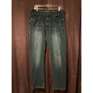 Ring of Fire Wrightwood DR Mens Straight Leg Jeans Dark Wash 36x32 Blue Denim